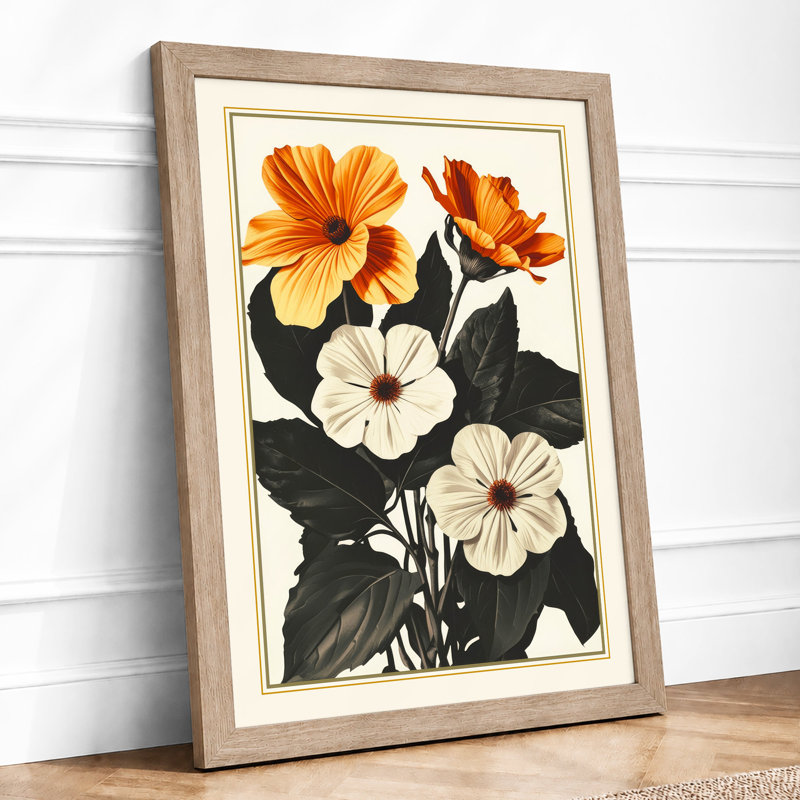 Study in Gold Botanical - Framed Print, A1 - 84.1 x 59.4 cm, Oak