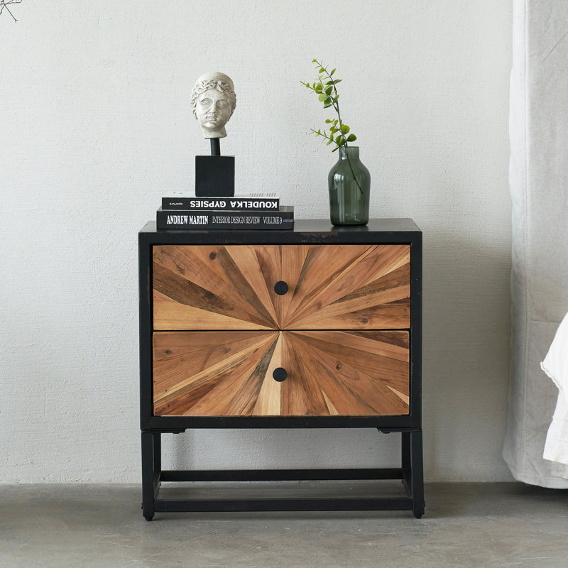 19cm W Iron Bedside Table