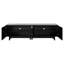 Console multimédia Grace-Arch avec portes réglables et pieds en bois massif, pour téléviseur de 78 po ou moins - noir-434961286