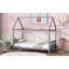 Lit simple avec tête et pied de lit, lit simple en bois d'hévéa avec cadre de maison-1406132091