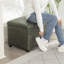 Repose-pieds 24 po en similicuir avec rangement-469149733