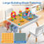 Ensemble de table et chaises d'activités pour enfants, table à dessin double face avec 2 chaises réglables, 4 bacs de rangement latéraux, jeu de sable et d'eau-377142685