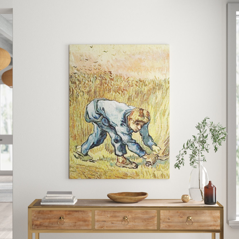 'The Mower with Sickle' by Vincent Van Gogh Painting Print