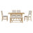 Briselle Retro 6-Piece Dining Table Set with Chairs and Bench-117217666-117217670