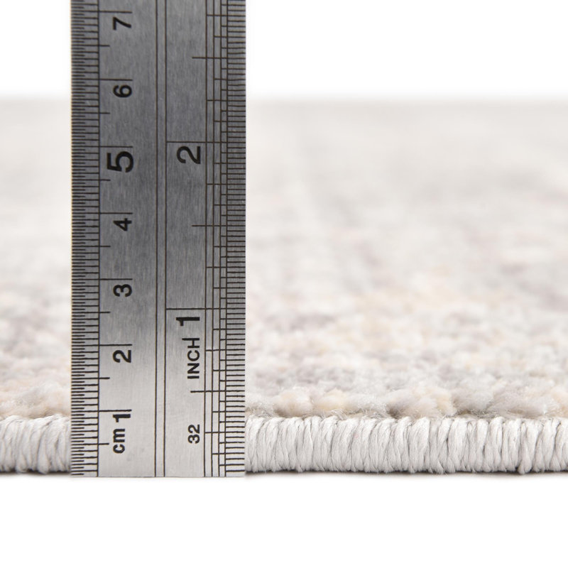 Gause Moroccan Area Rug, Rectangle 9' x 12', Gray