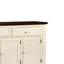 Buffet en bois d'hévéa 2 tiroirs Amparo