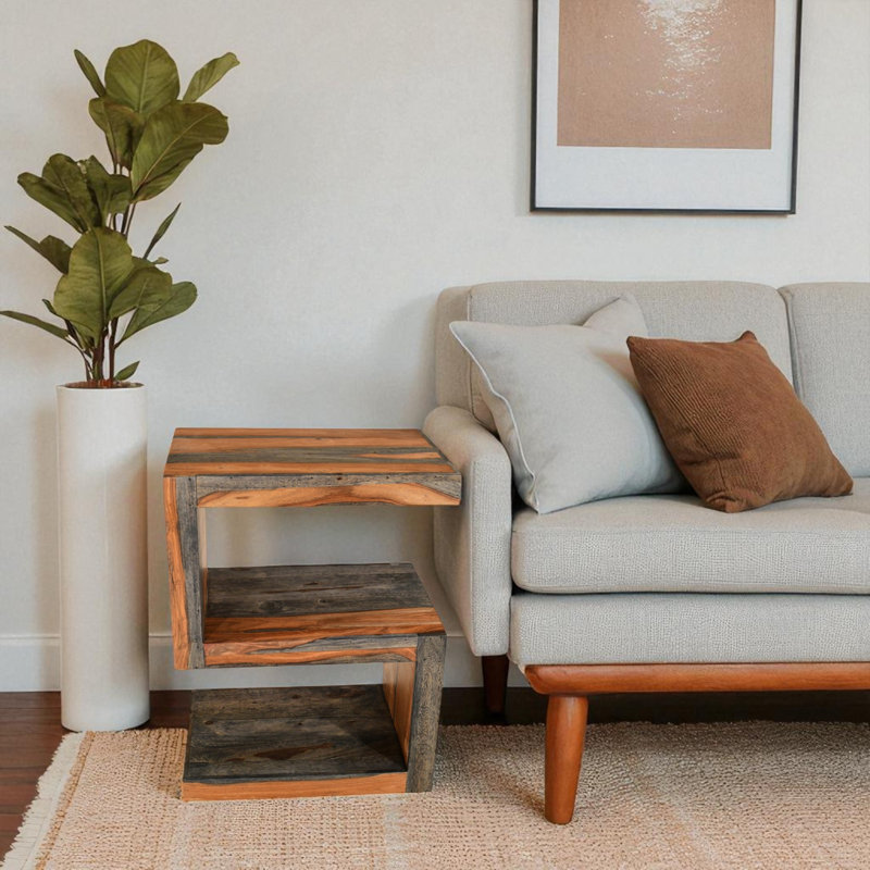 Goa Cube Solid Wood End Table