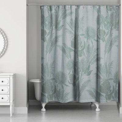 Rideau de douche simple en polyester Mizelle