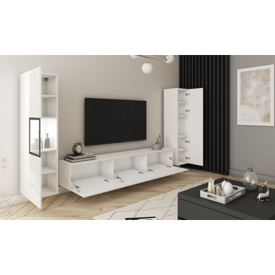 Wallunit With Led Lighting, Set 3 Pcs.
