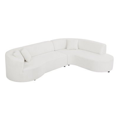 Convertible Modular Sectional Sofa With Right Chaises L-Shaped Corner Comfy Upholstered Couch Living Room Furniture Sets.WHITE -  Hokku Designs, 8CFD199D3E1F432CA8069D71EFDB5065