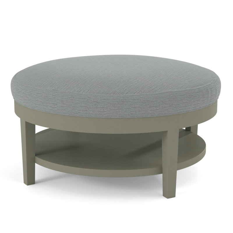 Midtown Upholstered Ottoman, Gray Sugar Performance; 0863-84, Greystone Finish
