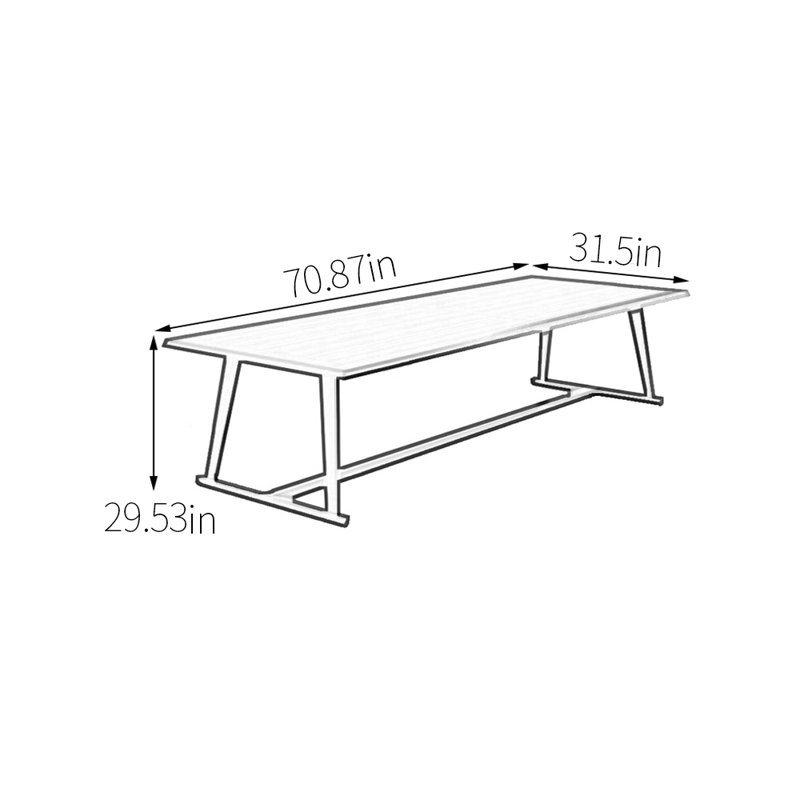Gerner, H 29,53 po x L 70,87 po x l 31,5 po