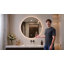 Miroir de salle de bain 28 po avec cadre en aluminium noir à DEL à intensité variable avec fonction antibuée