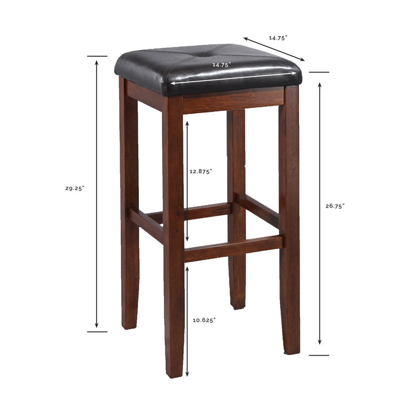 Tabouret de bar et de comptoir Diamondback, Acajou rétro, Tabouret de bar (siège d'une hauteur de 29 po)