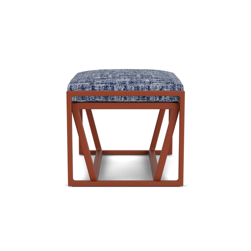Summit Outdoor Ottoman, Woodland, Visions Cobalt