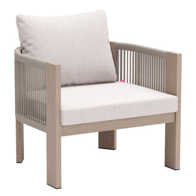 Chaise de patio avec coussins Leota
