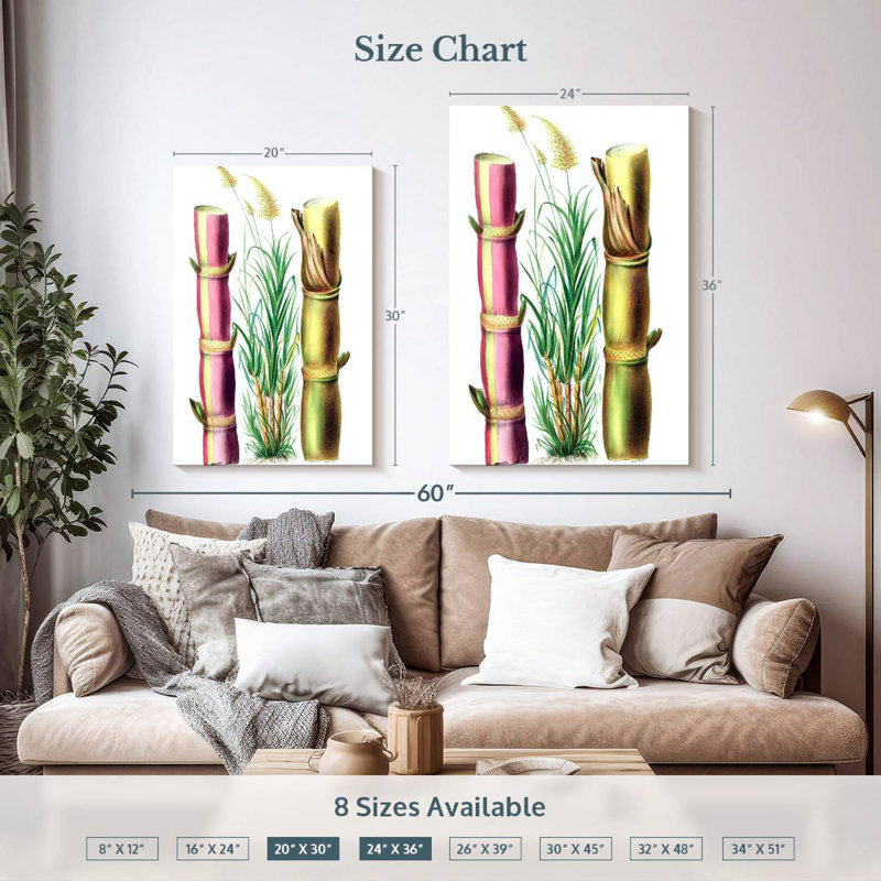 Harnek Sugarcane Stalks, 36" H x 24" W