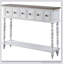 Console gris anthracite foncé et blanc antique