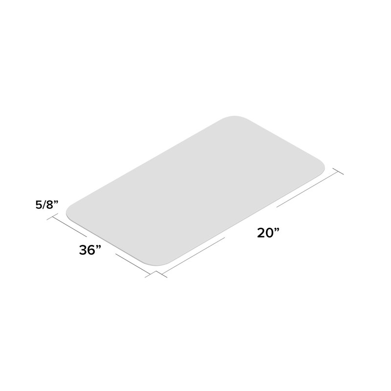Cantero Vinyl Desk Pad, Clear, 20" H x 36" W x 0.6" D