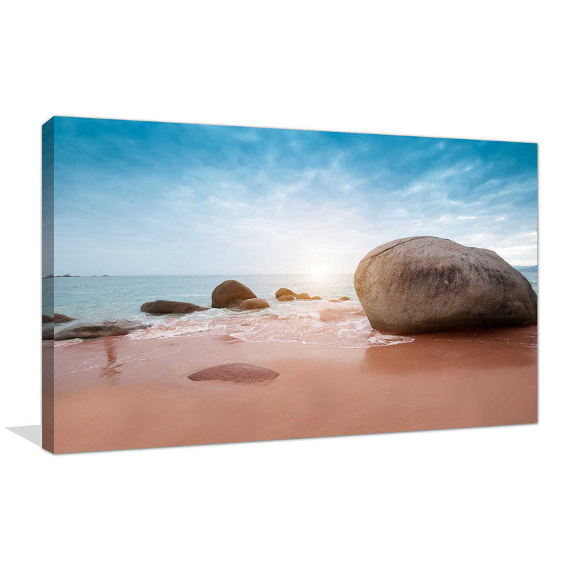 «Rocks and Sand», reproduction de photo sur toile tendue, H 18 po x l 30 po x P 1 po