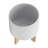 8" CHEVRON PLANTER W/ STAND, WHITE-1846271193