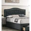 Lit de grand lit en tissu gris anthracite en toile de jute avec tiroir et capitonnage-1335655114