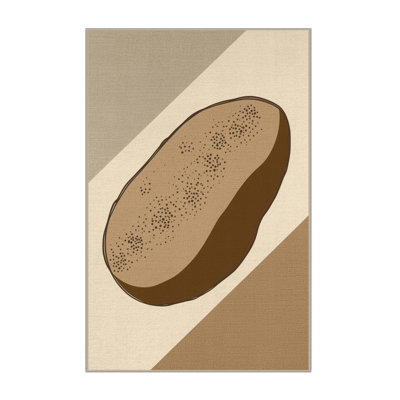 Tapis beige moelleux moelleux à motif de pommes de terre Burholme