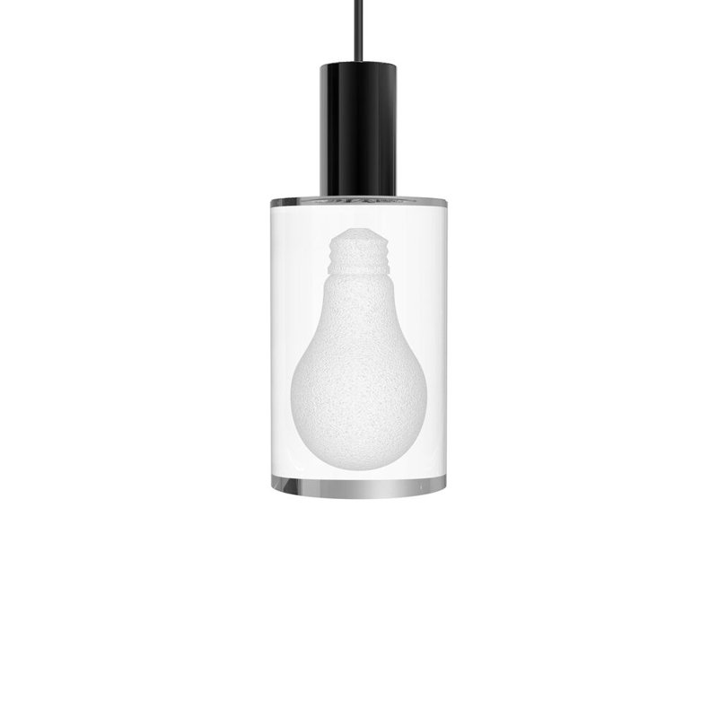 A-Lamp 4" Light Guide Small Pendant, Matte Black