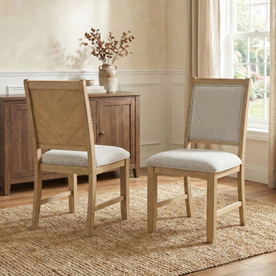 Gamino Solid Acacia Padded Dining Chair