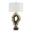Hammered Gold And Black Geode Table Lamp