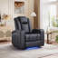 Fauteuil de cinéma maison inclinable électrique de 34,6 po de largeur avec rangement pour accoudoirs, deux porte-gobelets, port de charge USB et éclairage ambiant-375286095