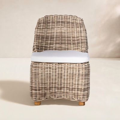 Dalva Patio Dining Side Chair with Cushion by Birch Lane