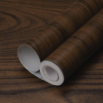 Papier contact auto-adhésif en bois, papier peint autocollant imperméable pour armoires de cuisine, comptoirs et meubles, pellicule de vinyle à grain de bois réaliste
