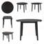 Table de salle à manger extensible ronde pour 2 à 4 personnes avec un design pliable et une fonctionnalité peu encombrante.-405330893