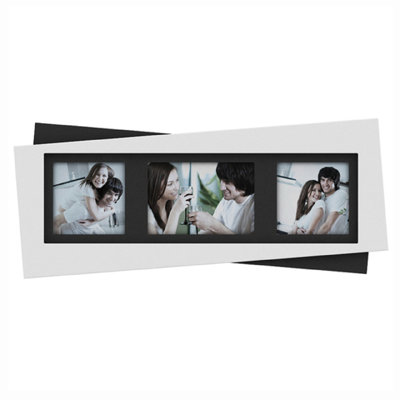 Ensemble de collage en plastique 8 po x 10 po noir et blanc