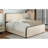 King Size Modern Bed Frame With Curved Upholstered Headboard And , 4 Storage Drawers, Skin - Material, 800 Lbs Weight Capacity Under Capacity, Linen-1516733385