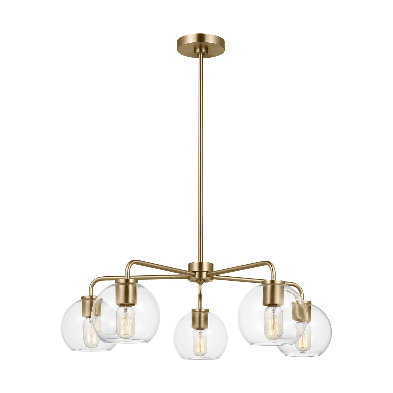 Childerley 5-Light Chandelier, Satin Brass