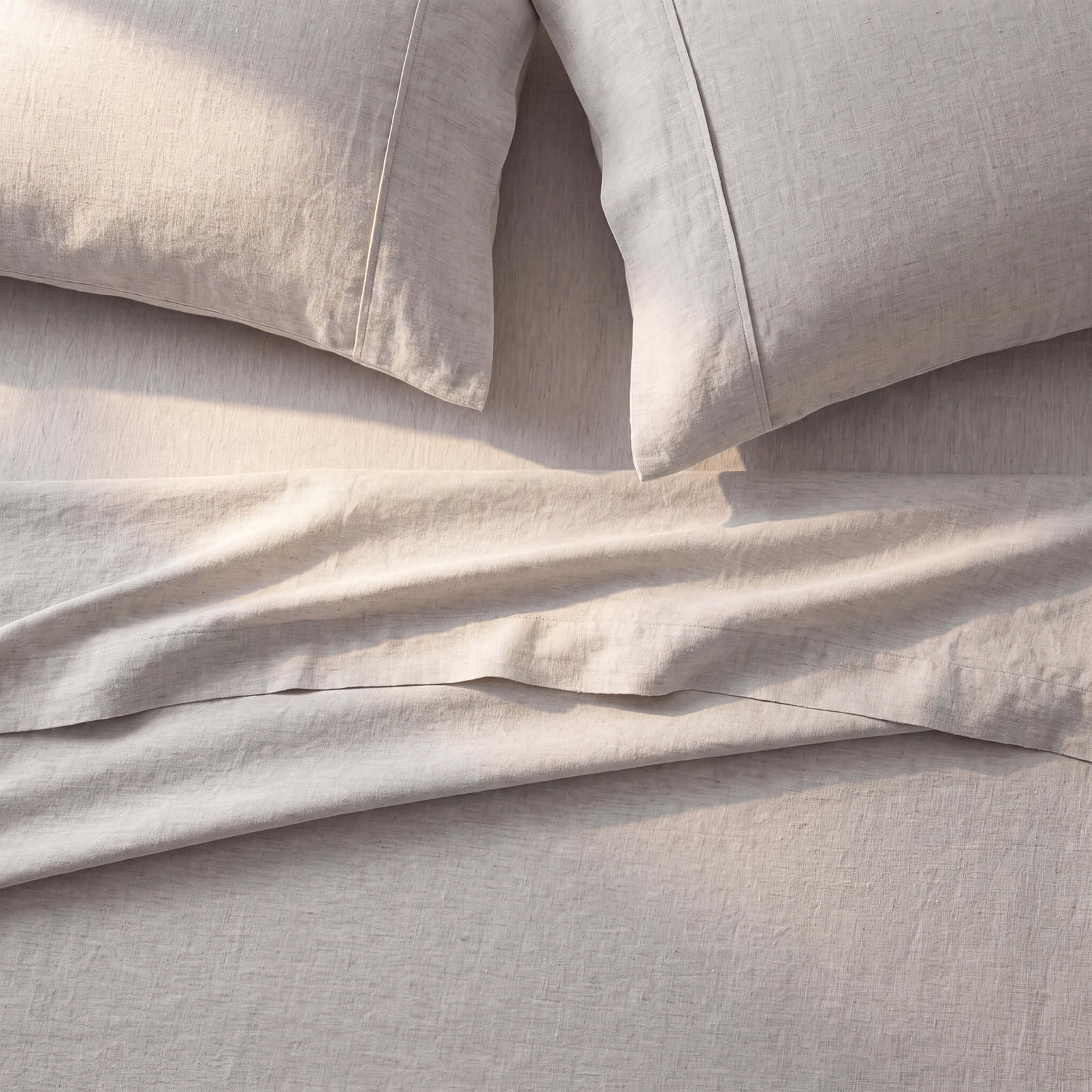 100% Linen - Set of 2, Natural, Standard