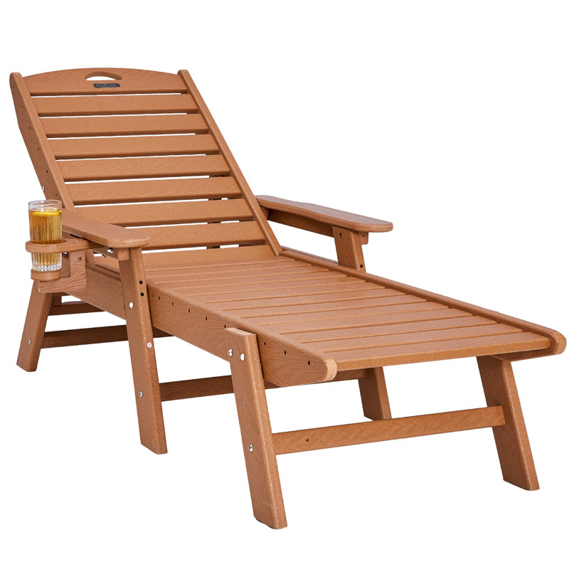184.91cm Long Sun Lounger, Brown