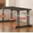 Rectangular Hand-Cranked Adjustable Solid Wood Standing Desk-614138091