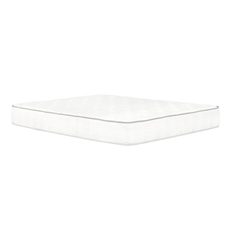 9 po Matelas à ressorts ensachés dans une boîte, très grand, blanc - relief, transfert à faible mouvement, rembourrage en mousse, ressorts pour un soutien amélioré, base haute densité, housse en tricot doux, us, installation facile