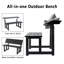 Banc convertible en aluminium pour l'extérieur