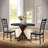 Rustic Brown 48" Round Dining Table with Sturdy X-Base Pedestal-14932672