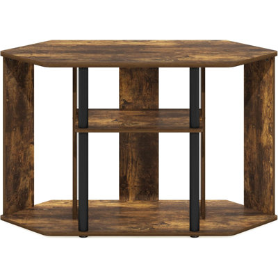  Classic TV Stand Amber Pine Black Modern TV Stand for 43 Inch TV