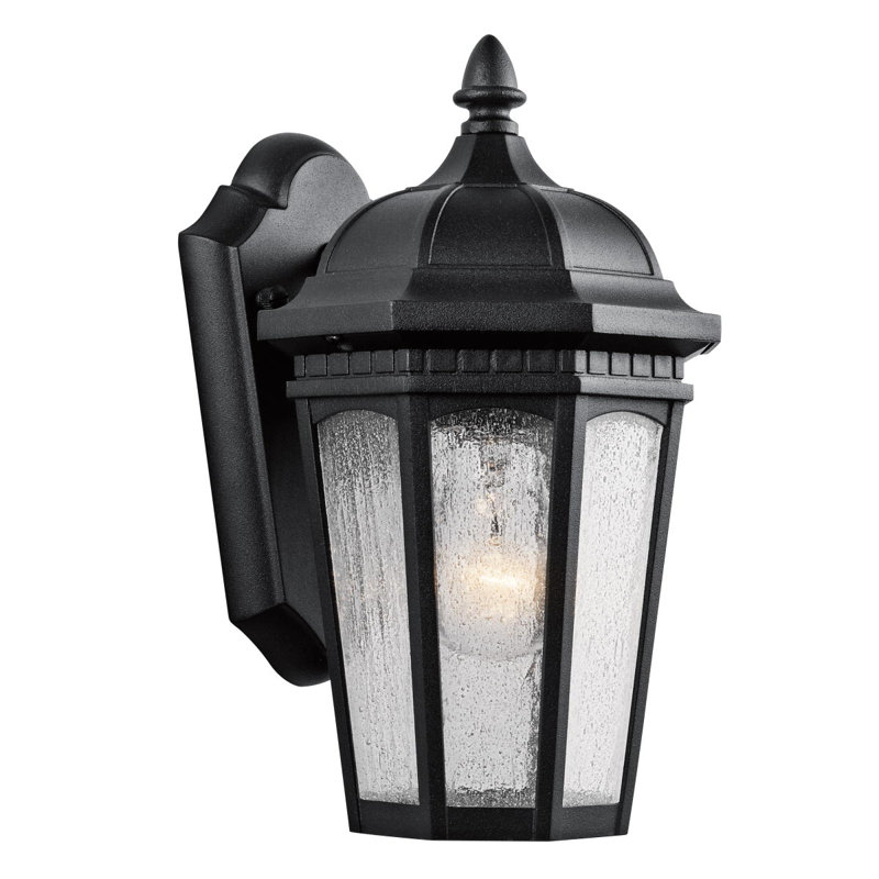 Lanterne murale d'extérieur 1 lumière Flinders, Noir texturé