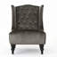 Fauteuil club à dossier haut rembourré et capitonné Danni-Lee pouvant servir de fauteuil d'appoint ou de fauteuil à oreilles dans le salon-108200264
