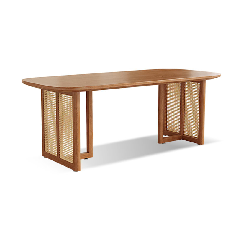 Table de salle à manger brune, H 29,53 po x L 70,87 po x l 31,5 po