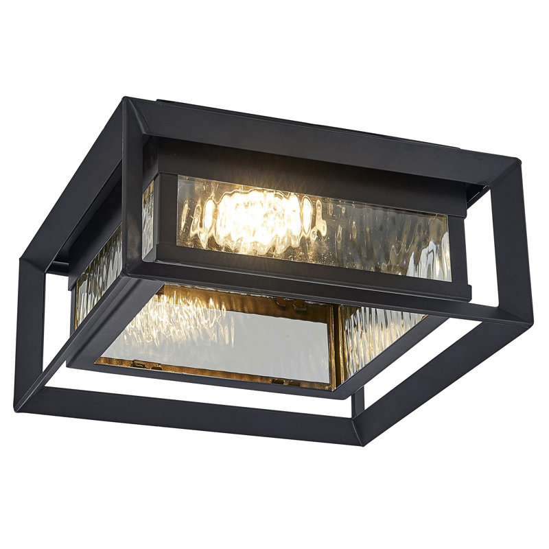 Plafonnier extérieur noir mat Hartbrook