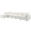 Canapé-lit en U avec canapé modulaire en chenille 6 places, coussin éponge doux pour espace modulaire-254294841