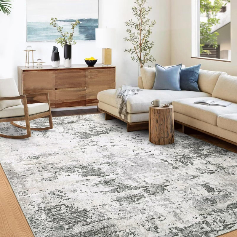 Tapis de chambre à coucher à poils courts et lavable